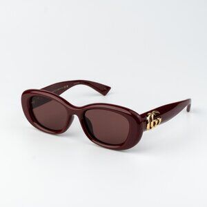 Gucci Women Sunglasses Burgundy Red Oval GG1829SK 003 NEW AUTHENTIC